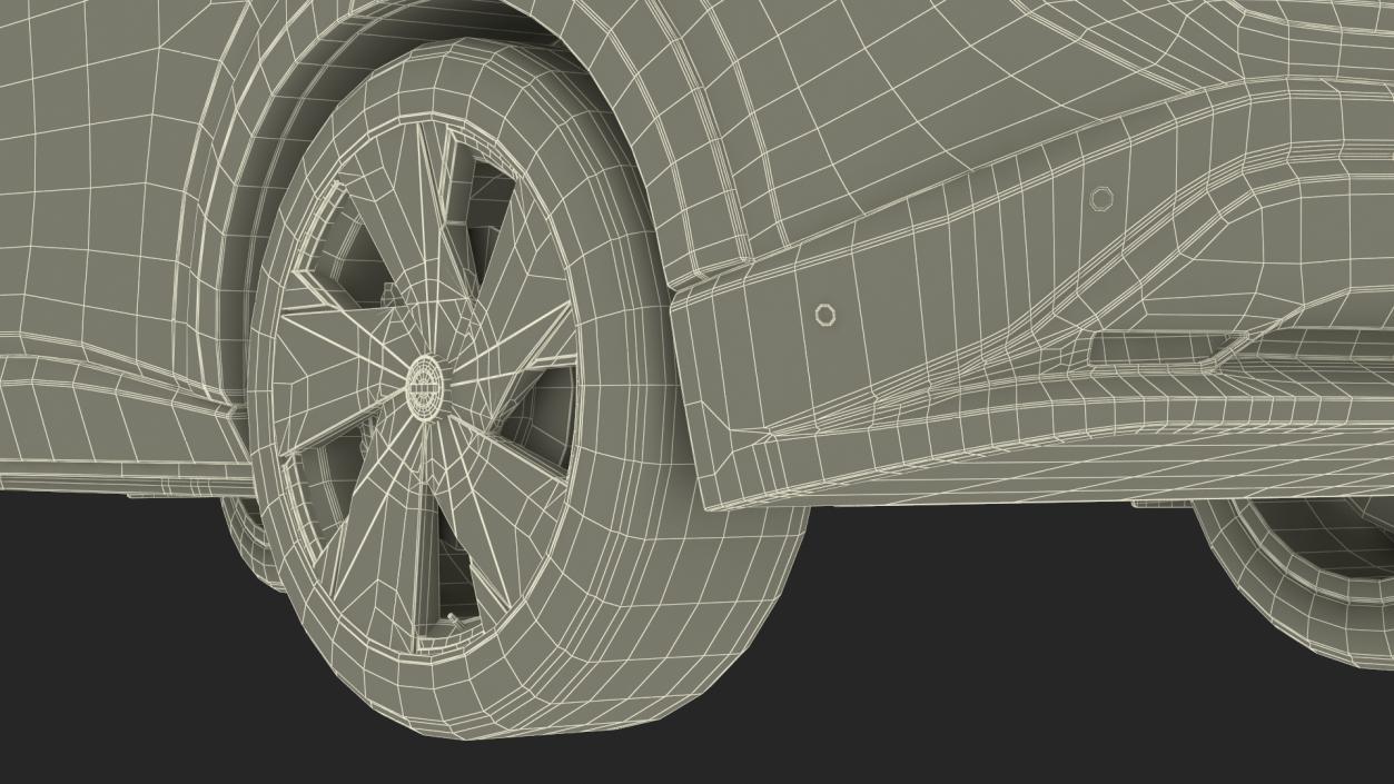 3D Nissan Ariya Lights On Rigged for Maya model