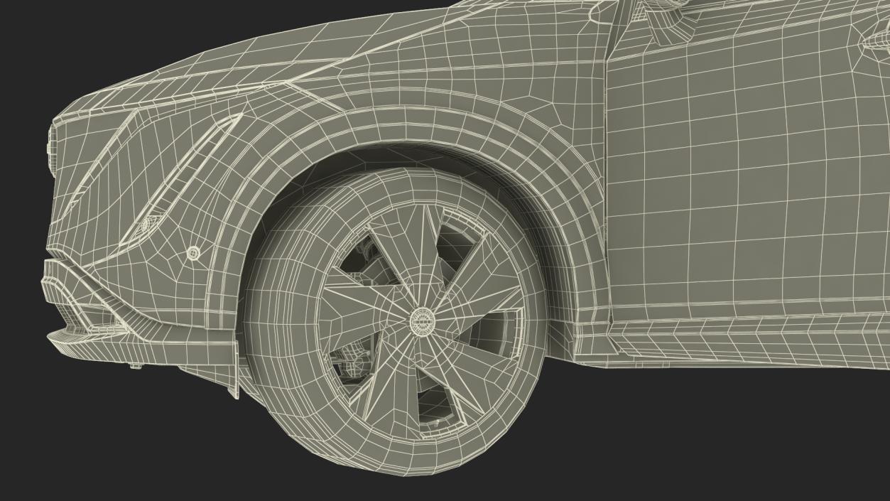 3D Nissan Ariya Lights On Rigged for Maya model