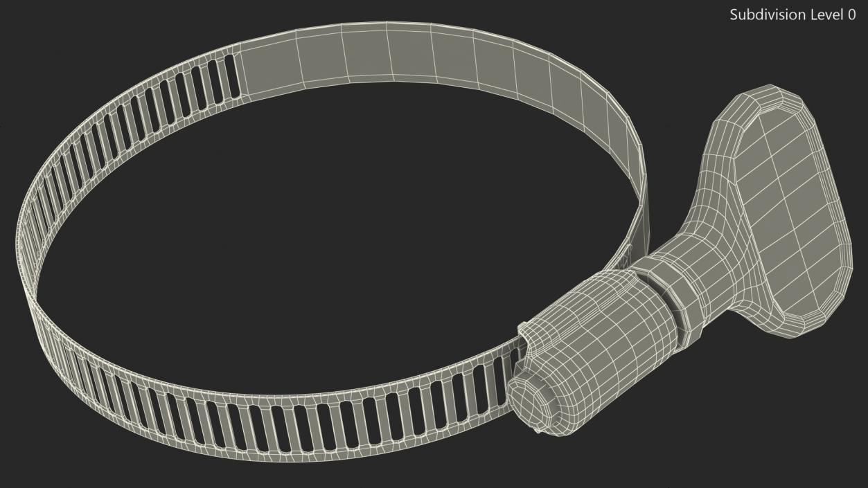 3D Worm Gear Hose Clamp 46 70mm model