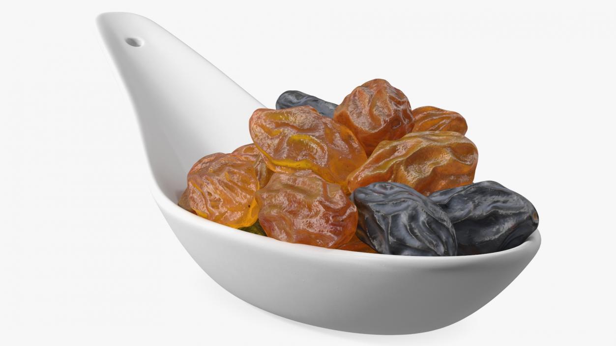 Spoon with Mixed Raisins 3D model