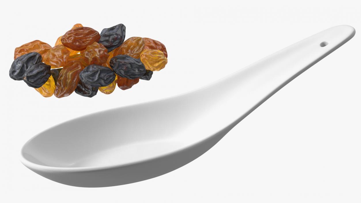 Spoon with Mixed Raisins 3D model