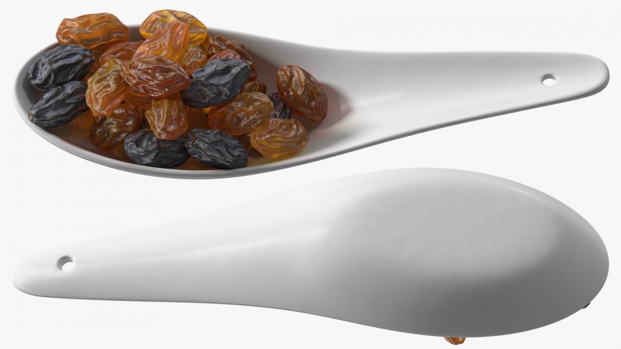 Spoon with Mixed Raisins 3D model