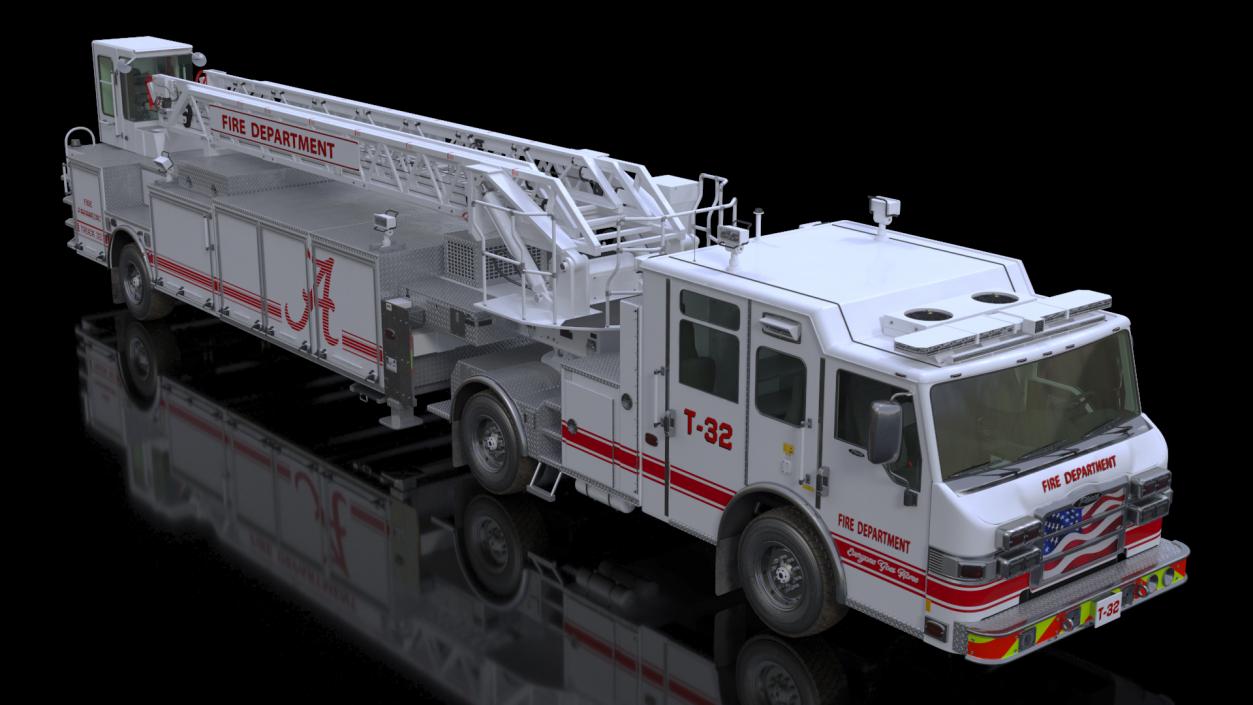 3D model White Velocity Ascendant Fire Truck