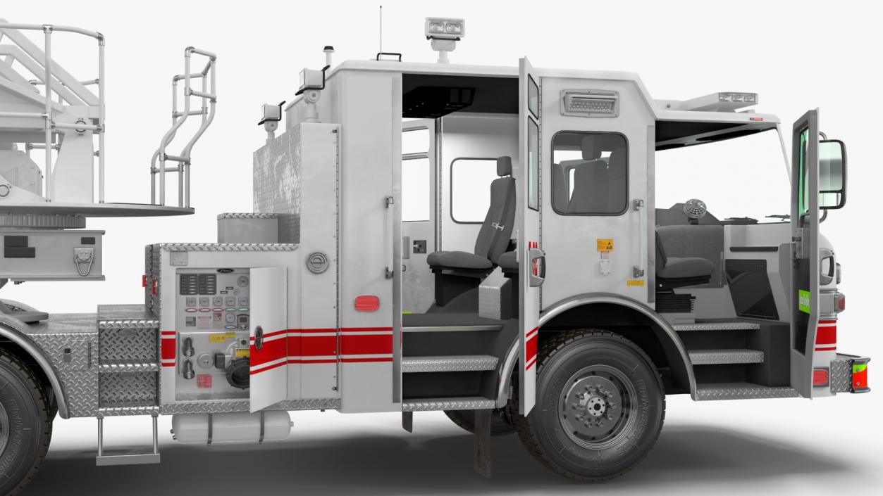 3D model White Velocity Ascendant Fire Truck