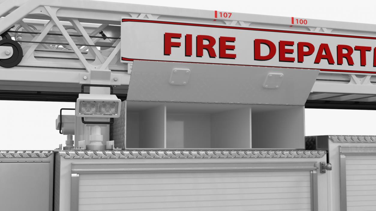 3D model White Velocity Ascendant Fire Truck