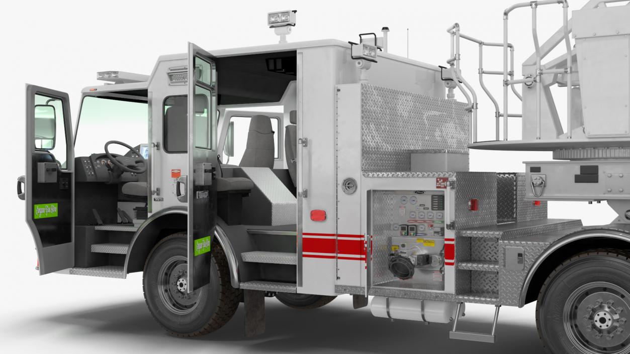 3D model White Velocity Ascendant Fire Truck