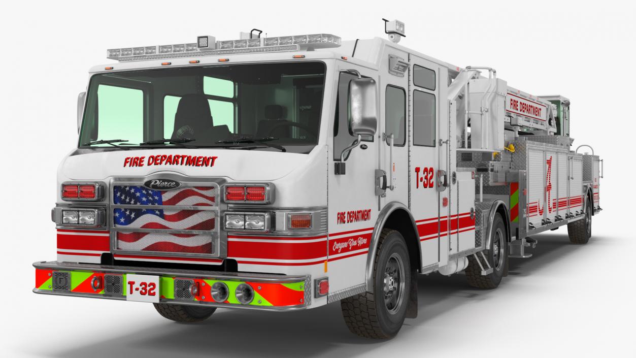 3D model White Velocity Ascendant Fire Truck