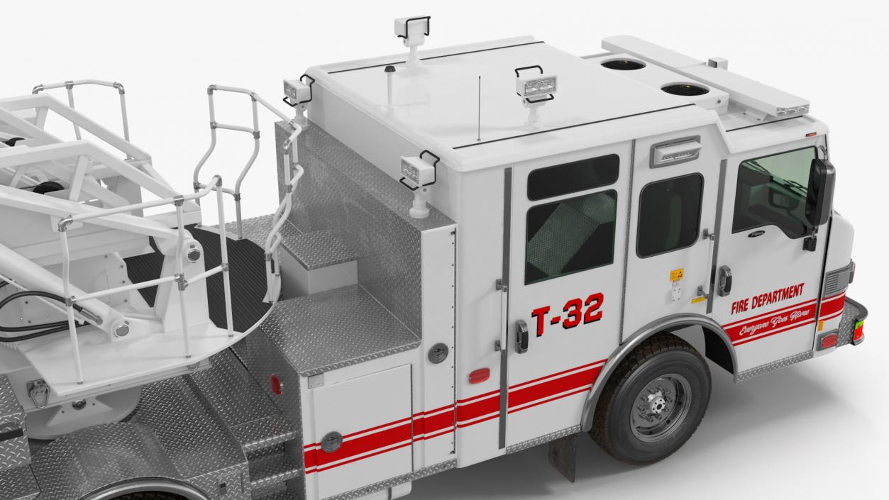 3D model White Velocity Ascendant Fire Truck