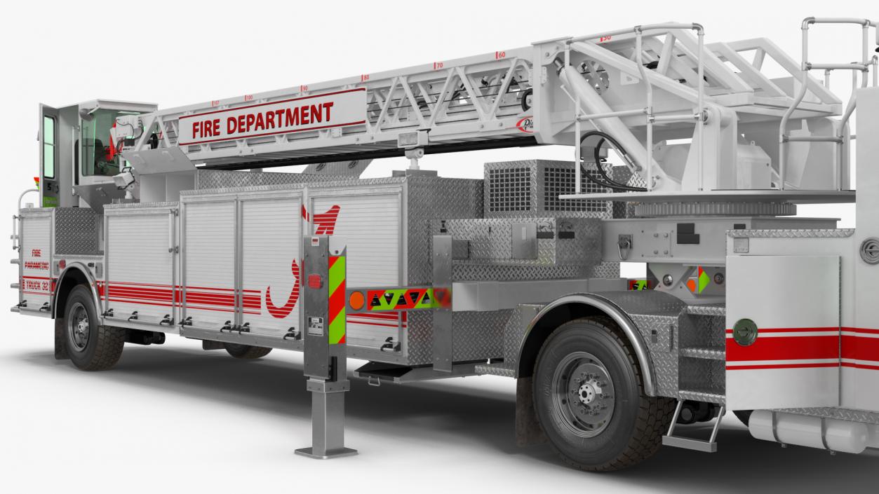 3D model White Velocity Ascendant Fire Truck