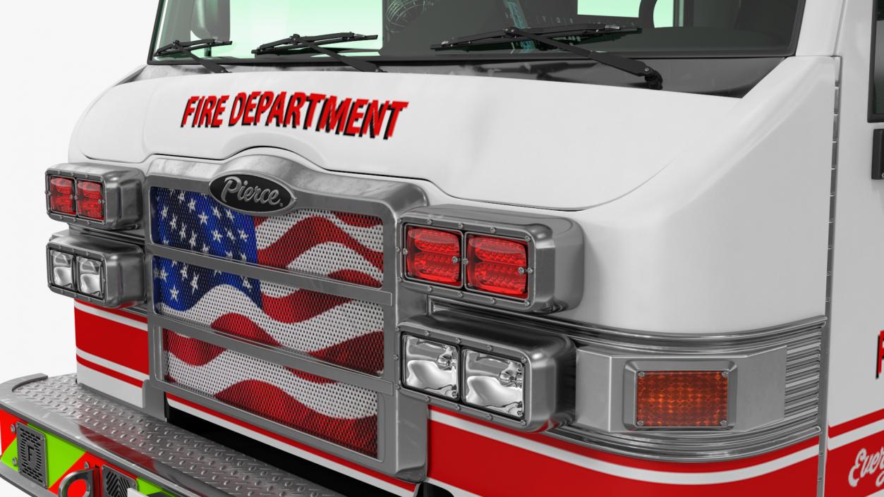 3D model White Velocity Ascendant Fire Truck