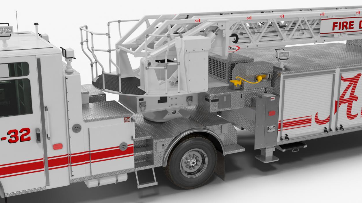 3D model White Velocity Ascendant Fire Truck