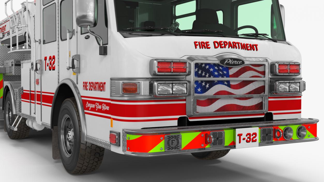 3D model White Velocity Ascendant Fire Truck