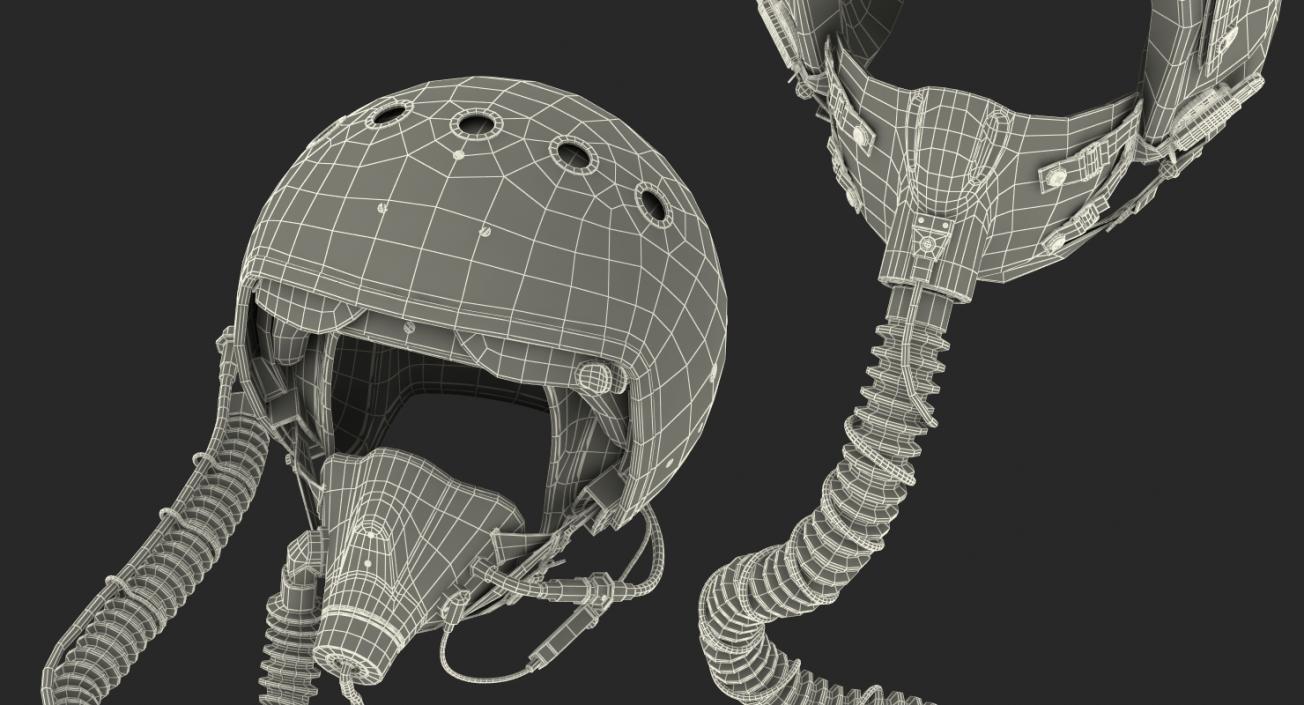 3D Jet Fighter Pilot Helmets Collection