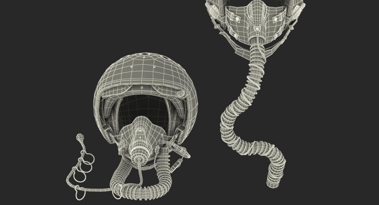 3D Jet Fighter Pilot Helmets Collection