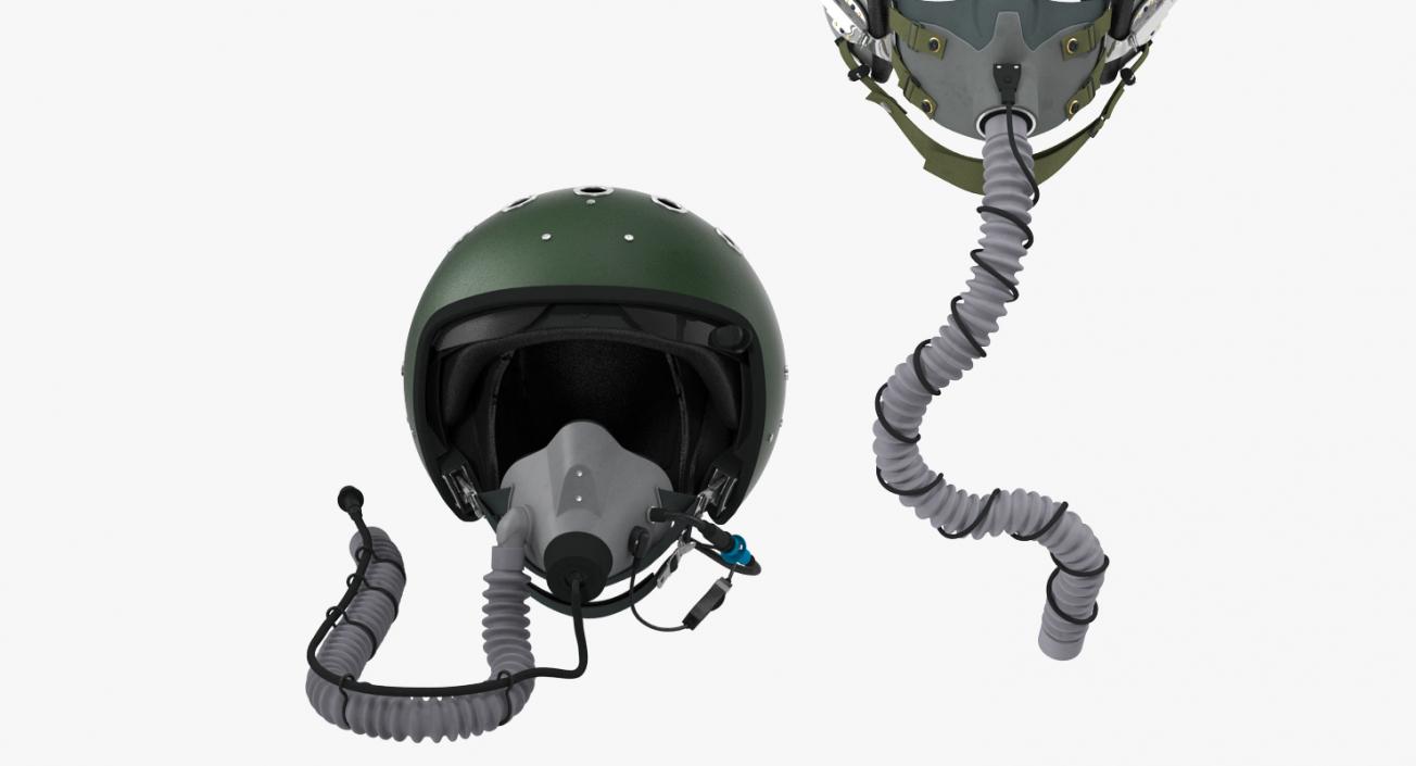 3D Jet Fighter Pilot Helmets Collection