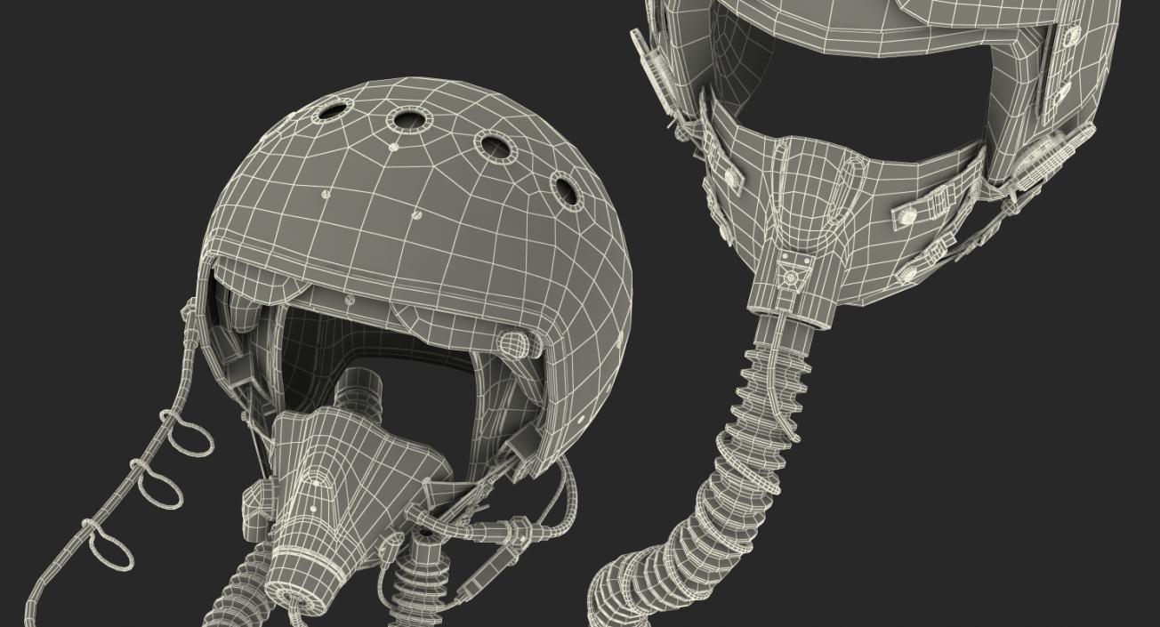 3D Jet Fighter Pilot Helmets Collection