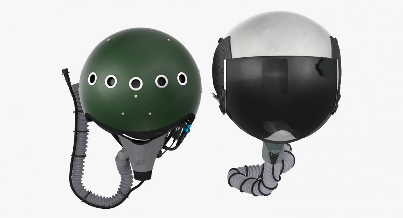 3D Jet Fighter Pilot Helmets Collection