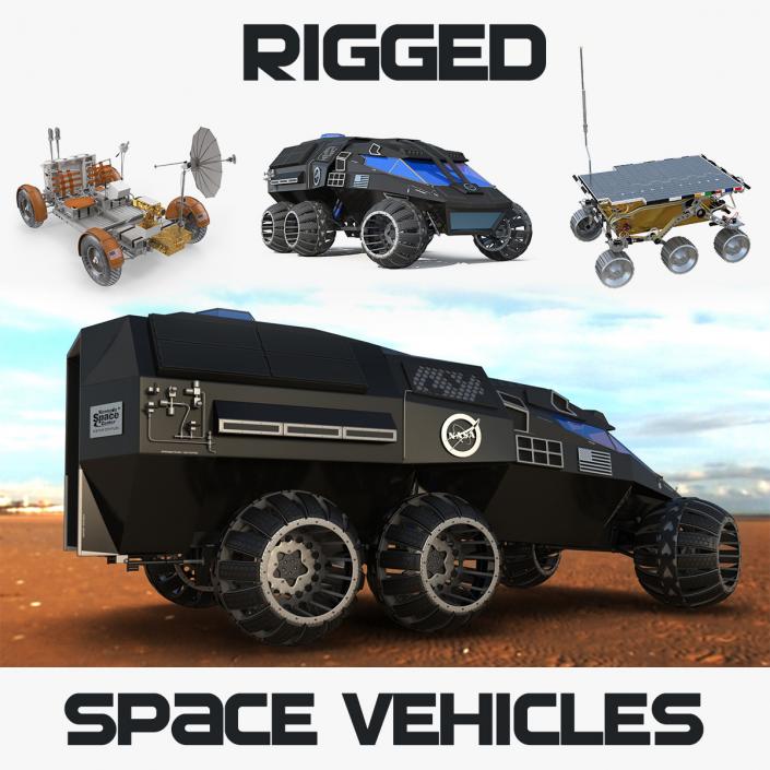 Rigged Space Vehicles 3D Models Collection 3D