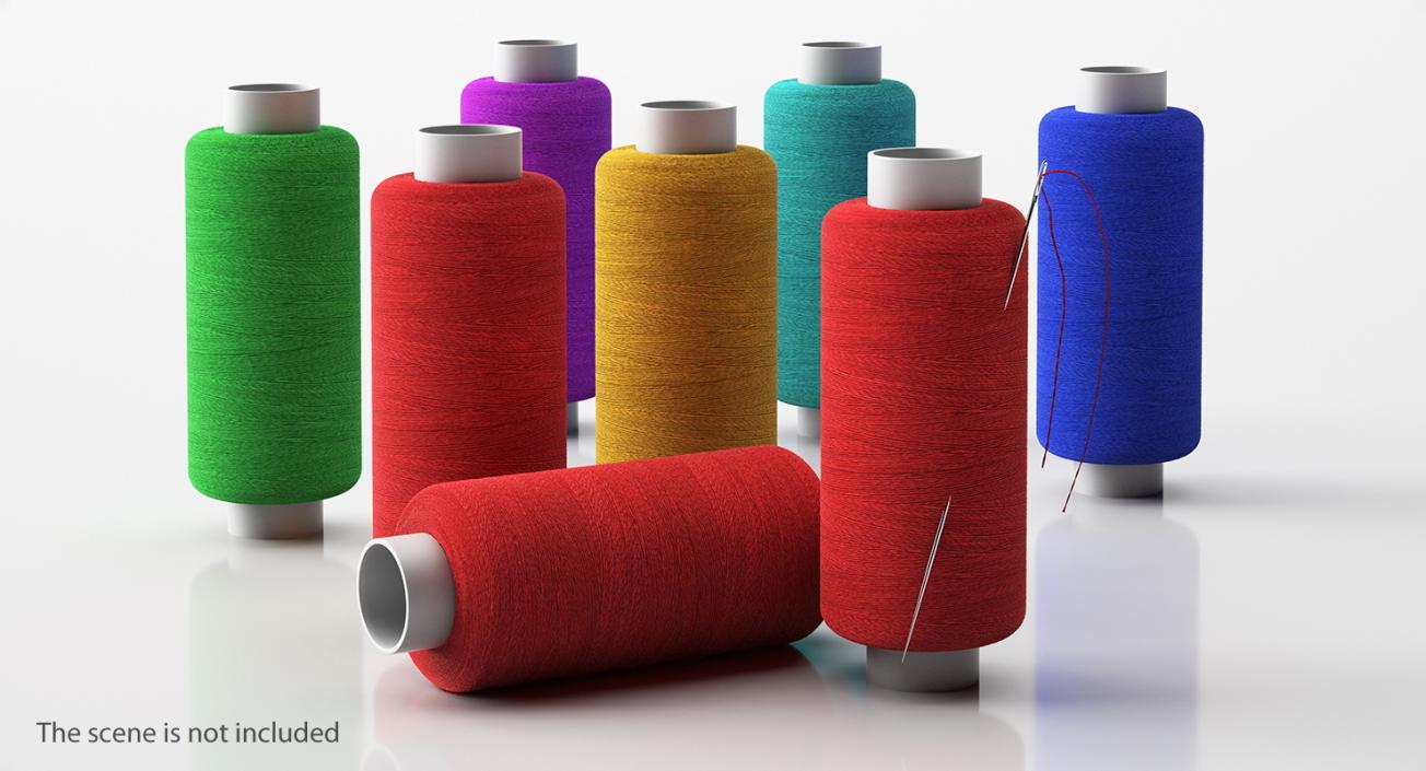 3D Small Sewing Thread with Needle