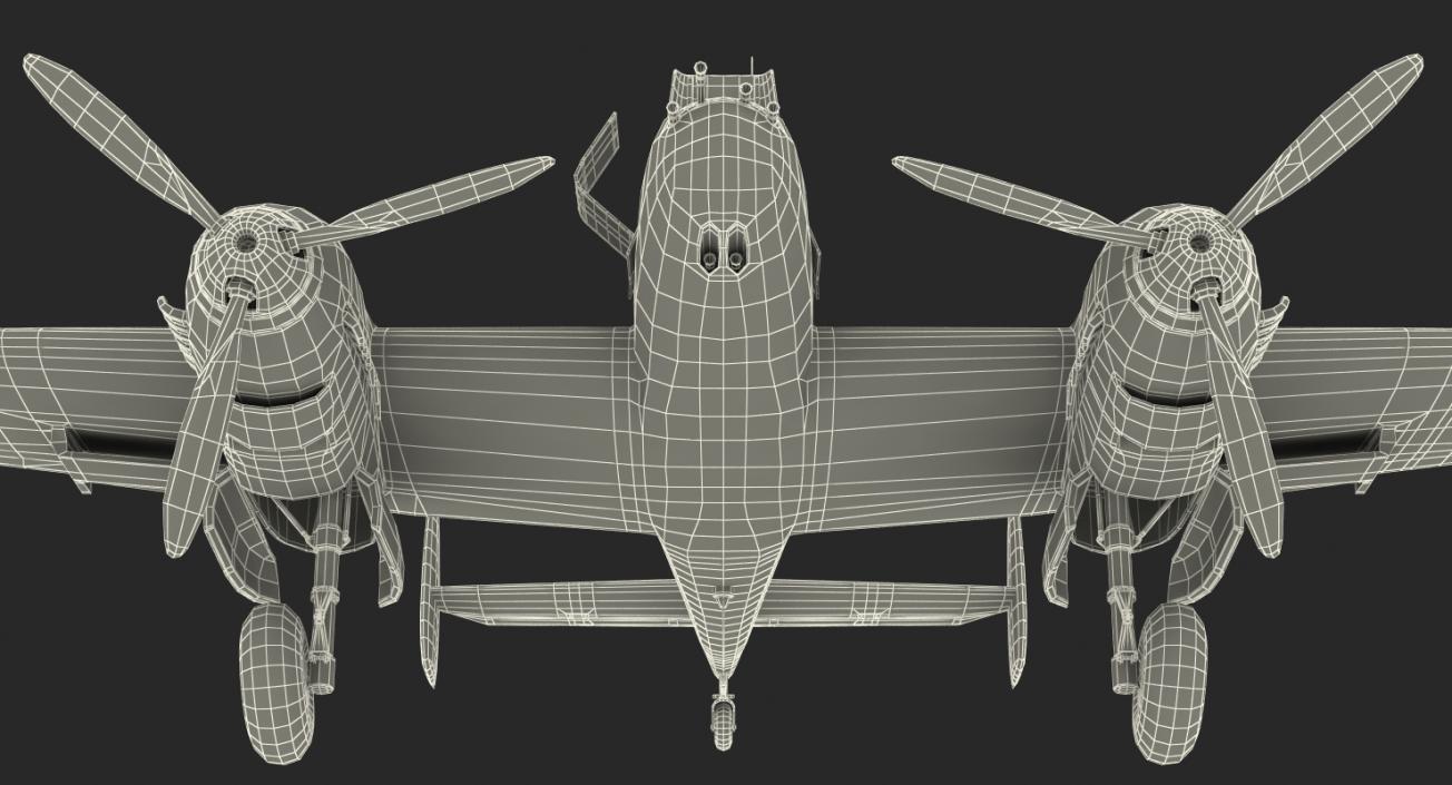 3D German WWII Heavy Fighter Messerschmitt Bf 110