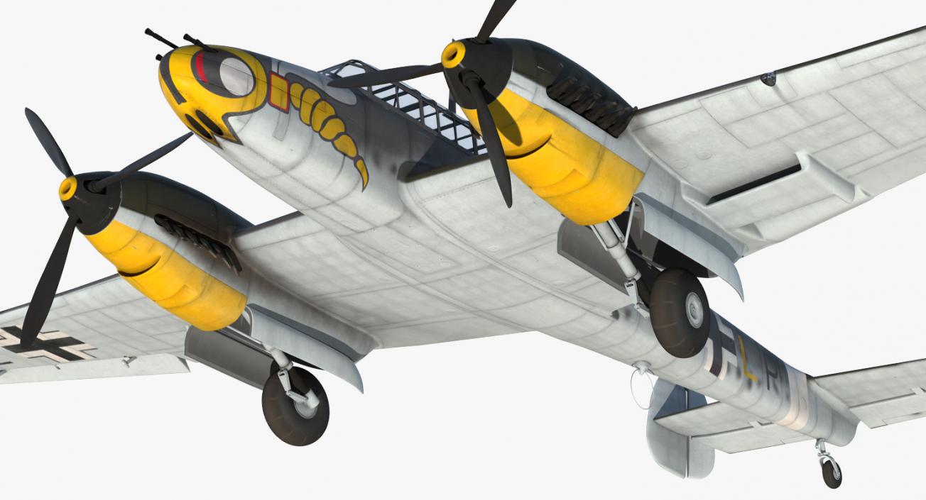 3D German WWII Heavy Fighter Messerschmitt Bf 110