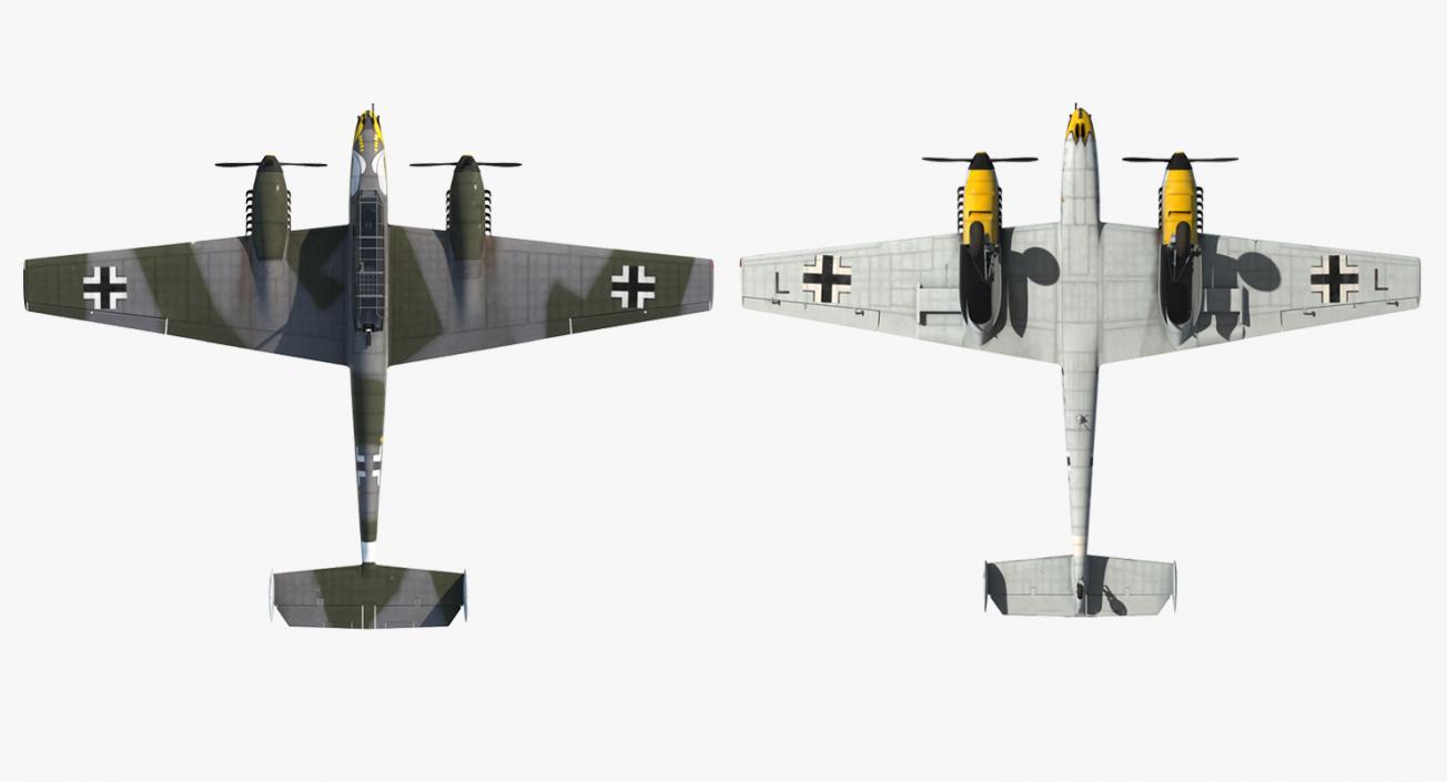 3D German WWII Heavy Fighter Messerschmitt Bf 110