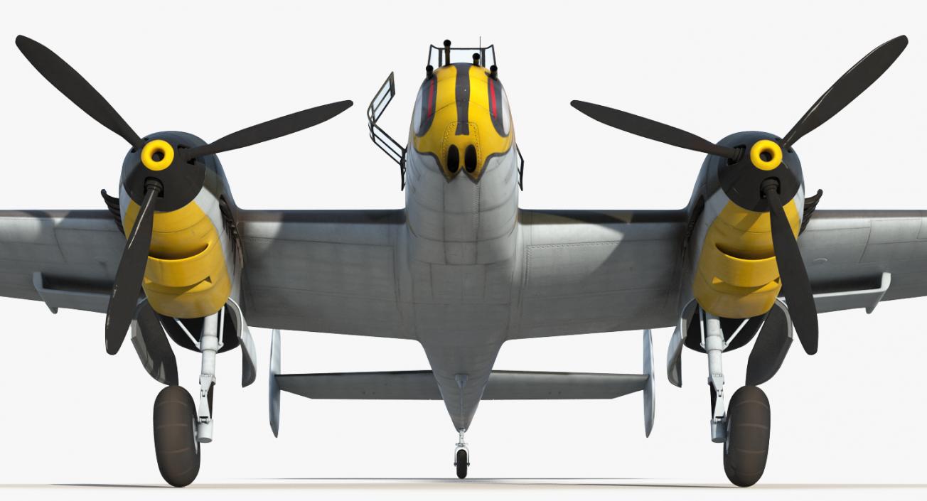 3D German WWII Heavy Fighter Messerschmitt Bf 110