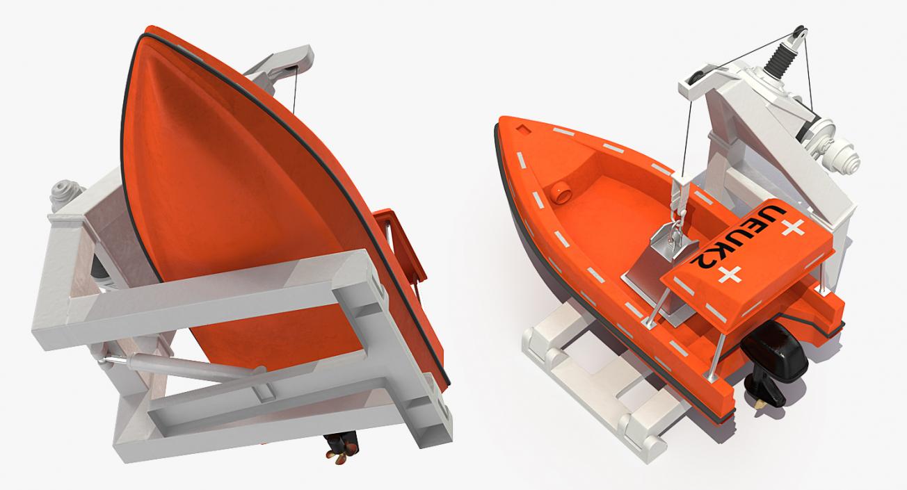 3D Powerboat on Crane model