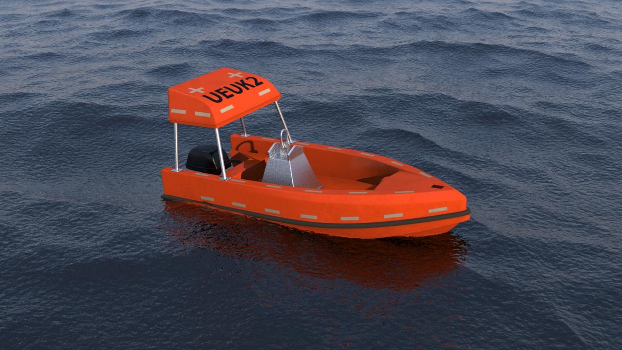 3D Powerboat on Crane model