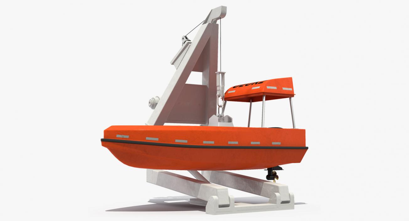 3D Powerboat on Crane model