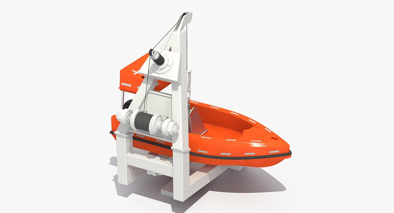 3D Powerboat on Crane model