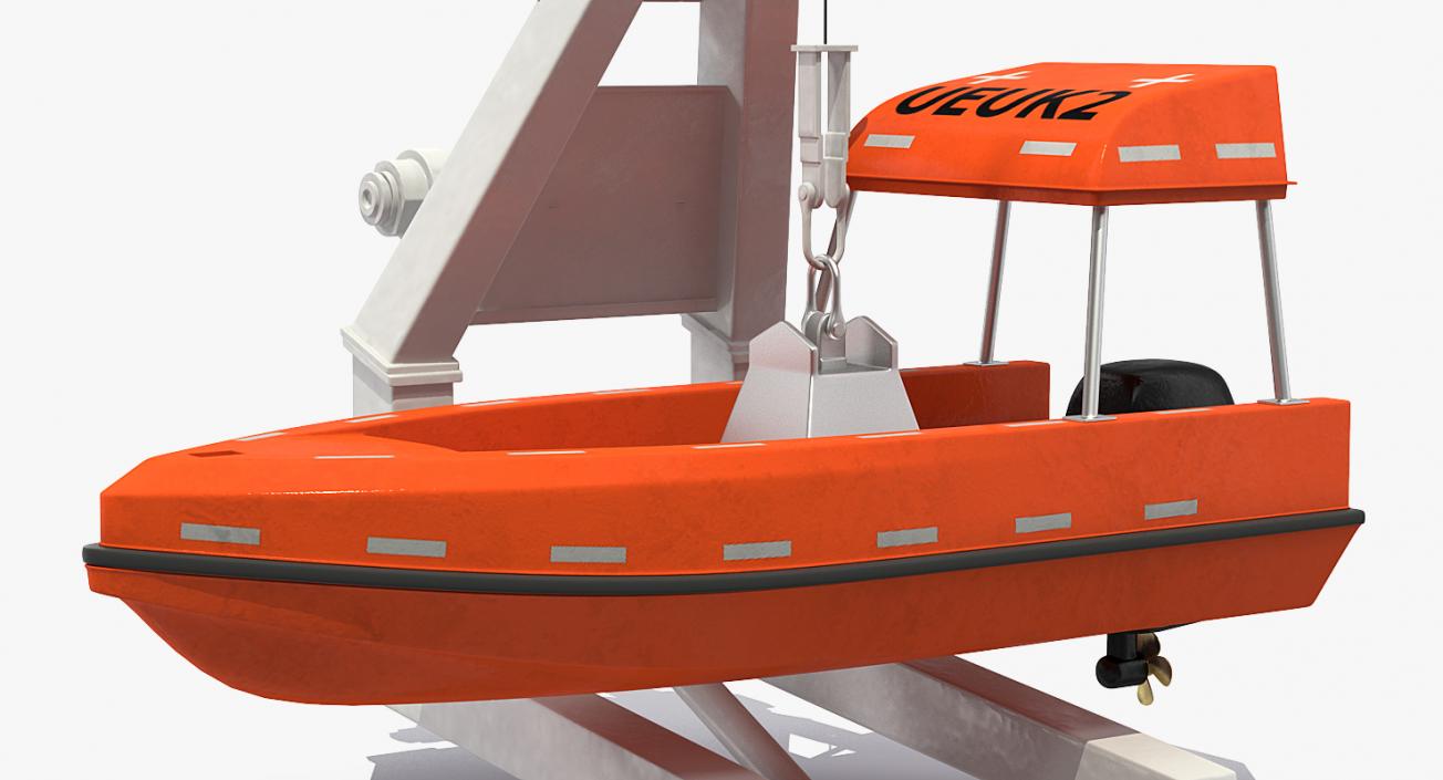 3D Powerboat on Crane model