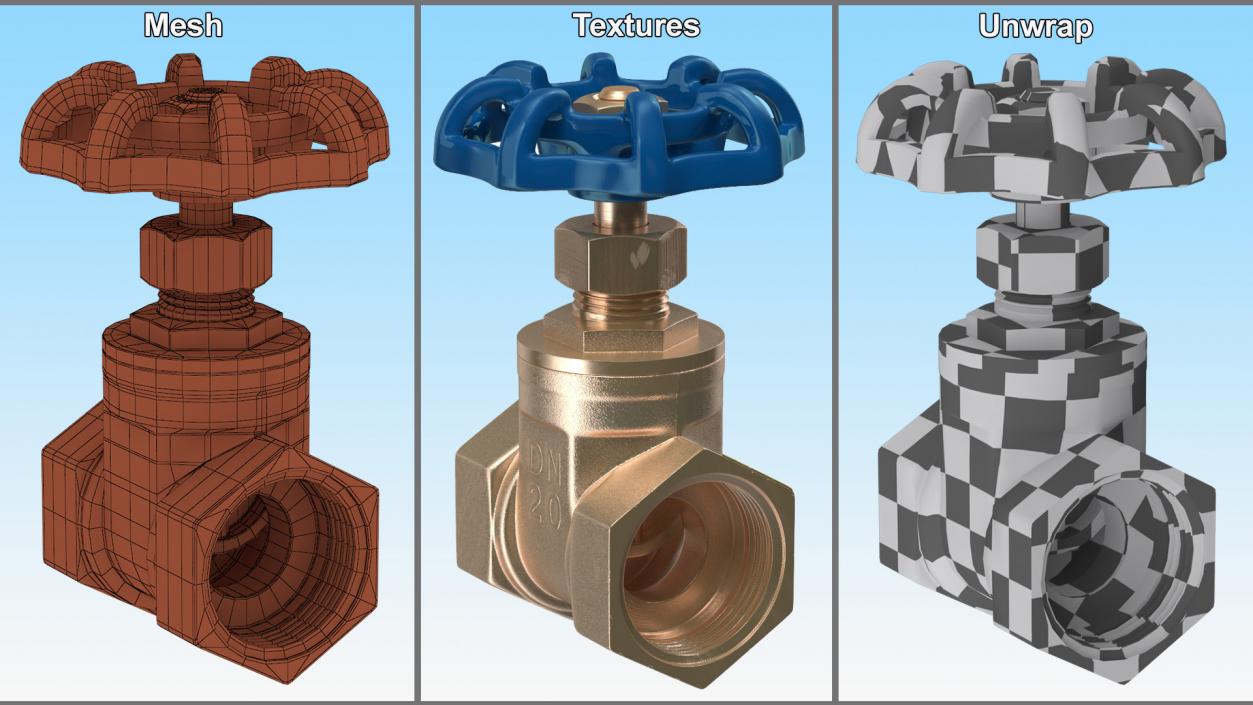 Gate Valve Pyrite 3D