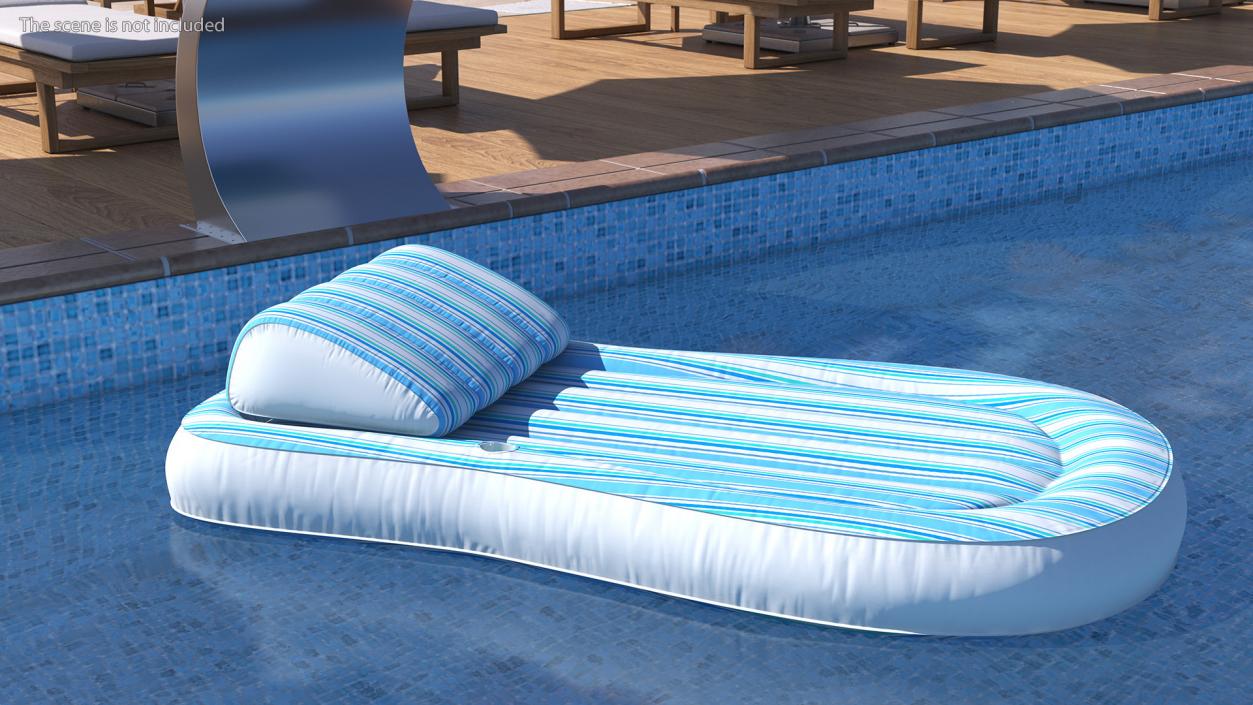 3D One Person Pool Air Mattress model