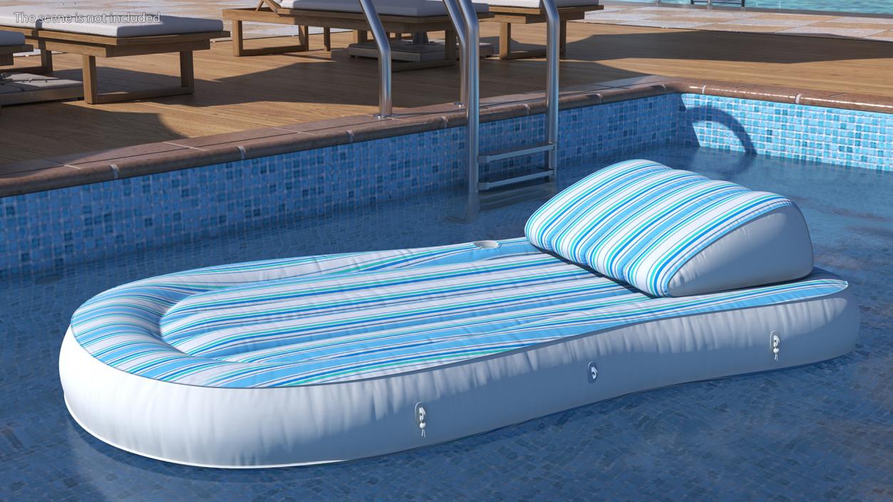 3D One Person Pool Air Mattress model