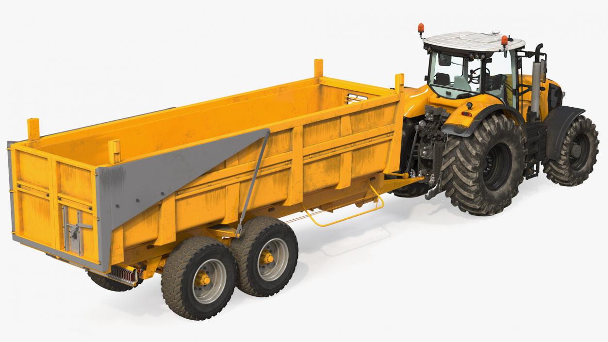 Tractor with Body Tipper Trailer 3D