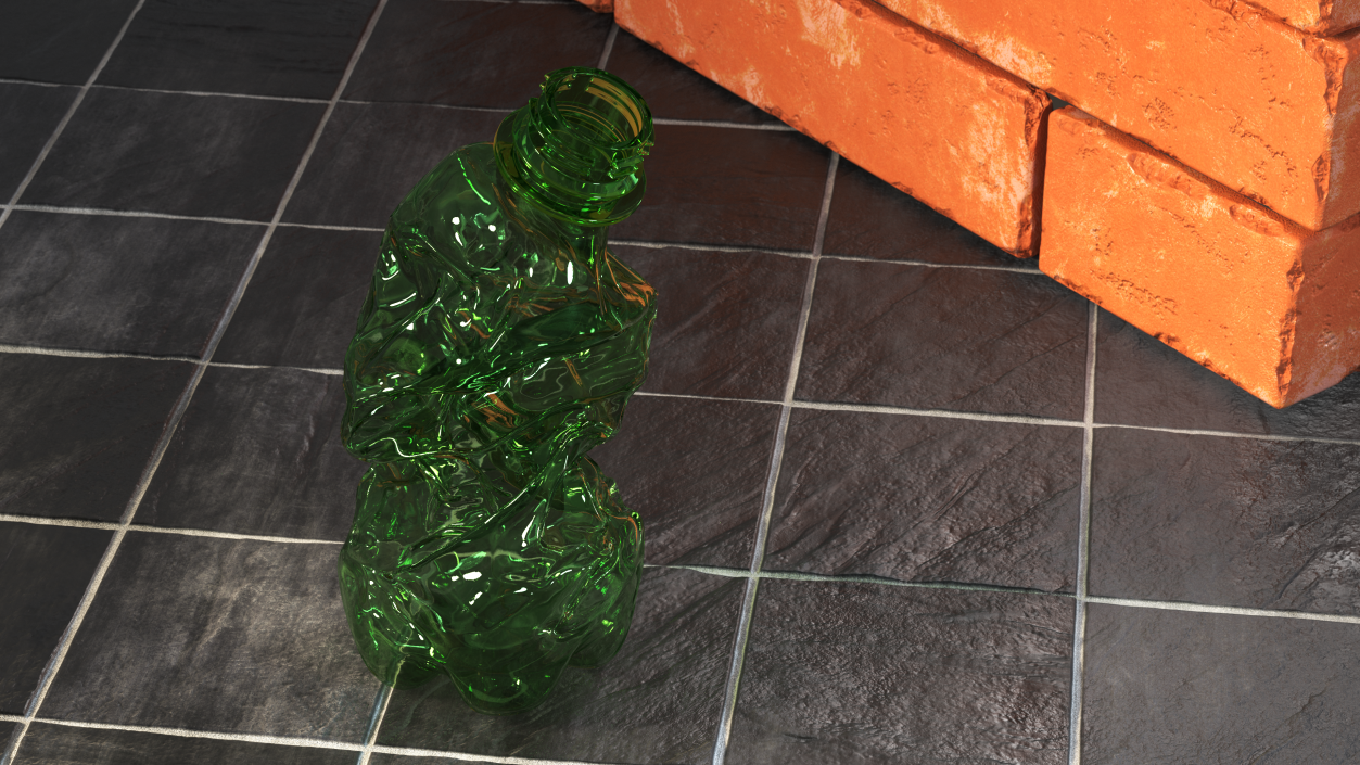 Crushed Plastic Bottle 2 3D model