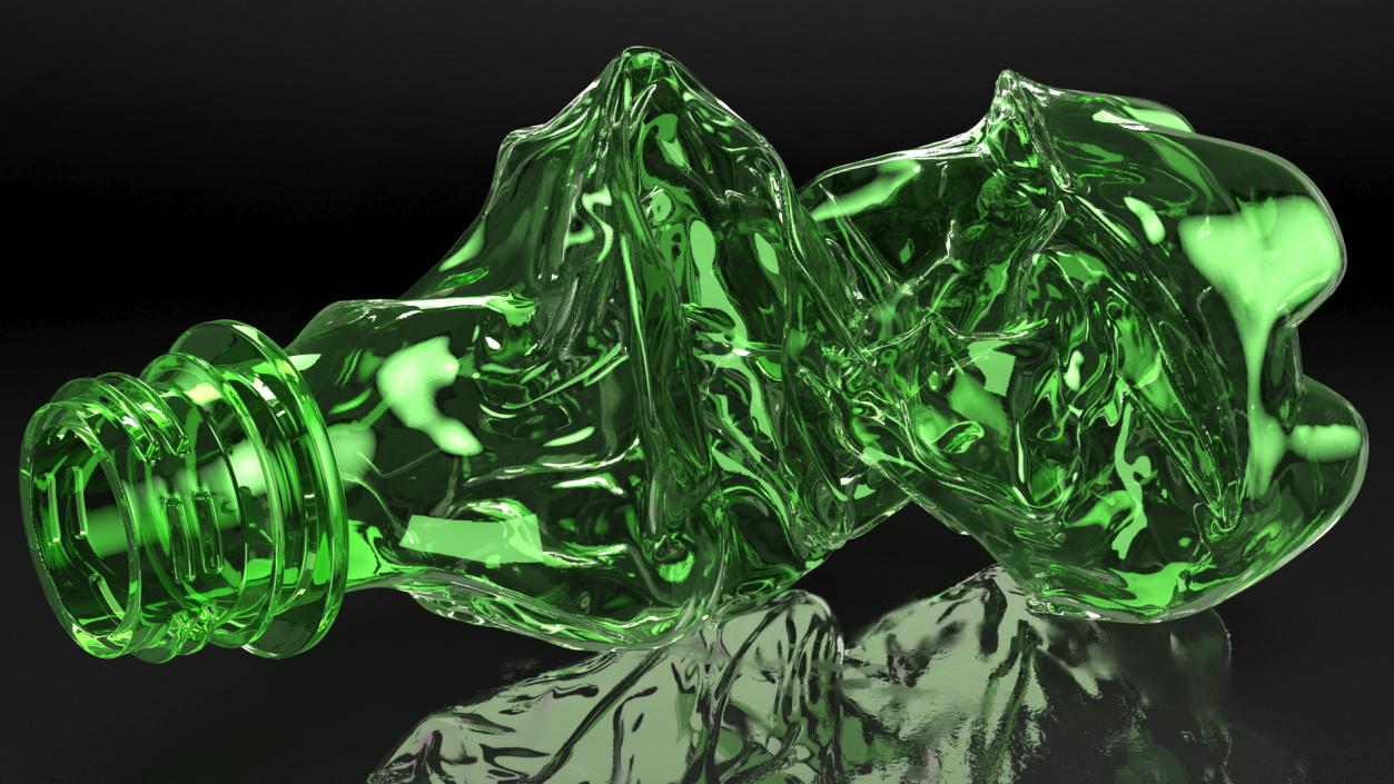 Crushed Plastic Bottle 2 3D model