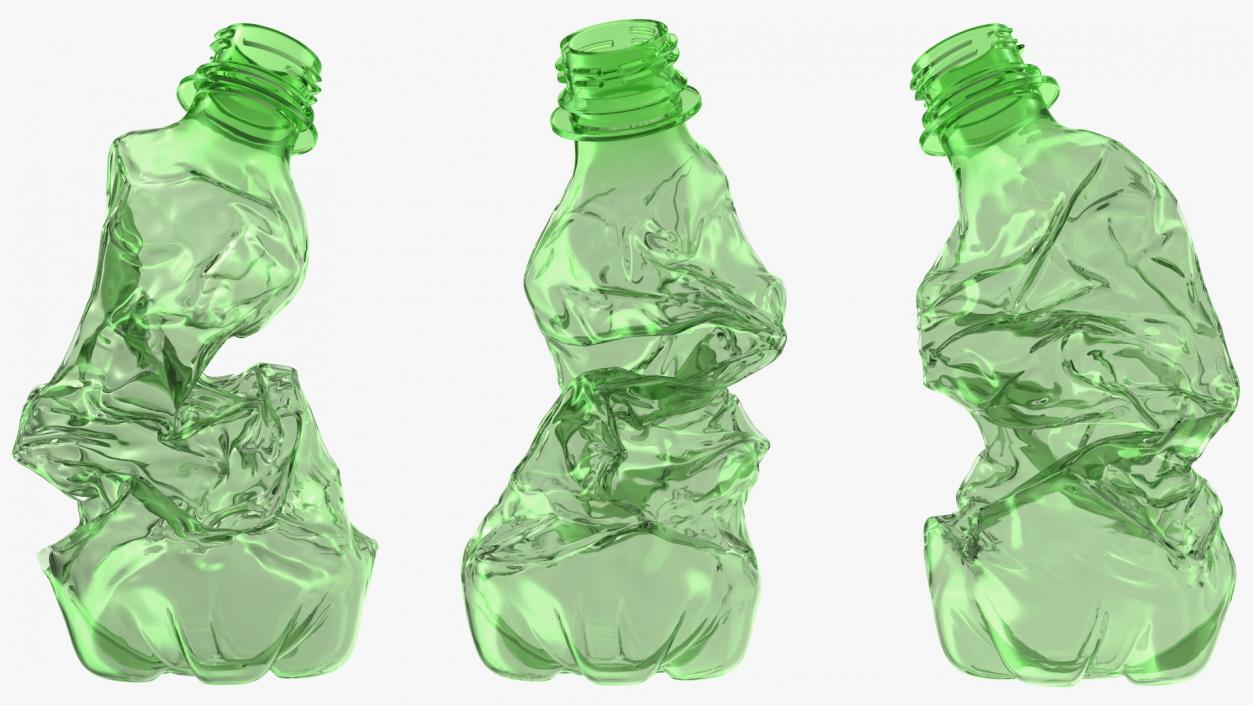 Crushed Plastic Bottle 2 3D model