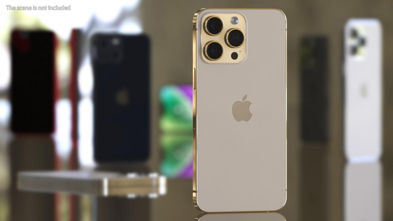 3D Apple iPhone 14 Pro Max Gold model