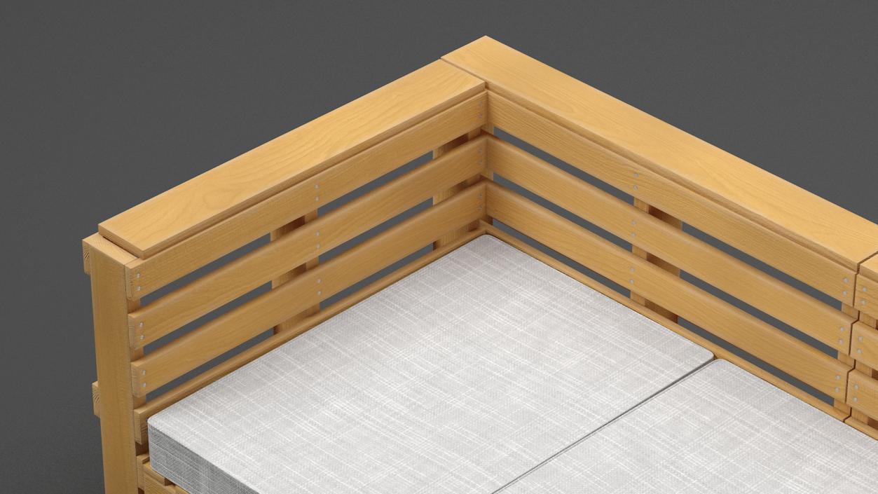 Patio Pallet Garden Sofa 3D model