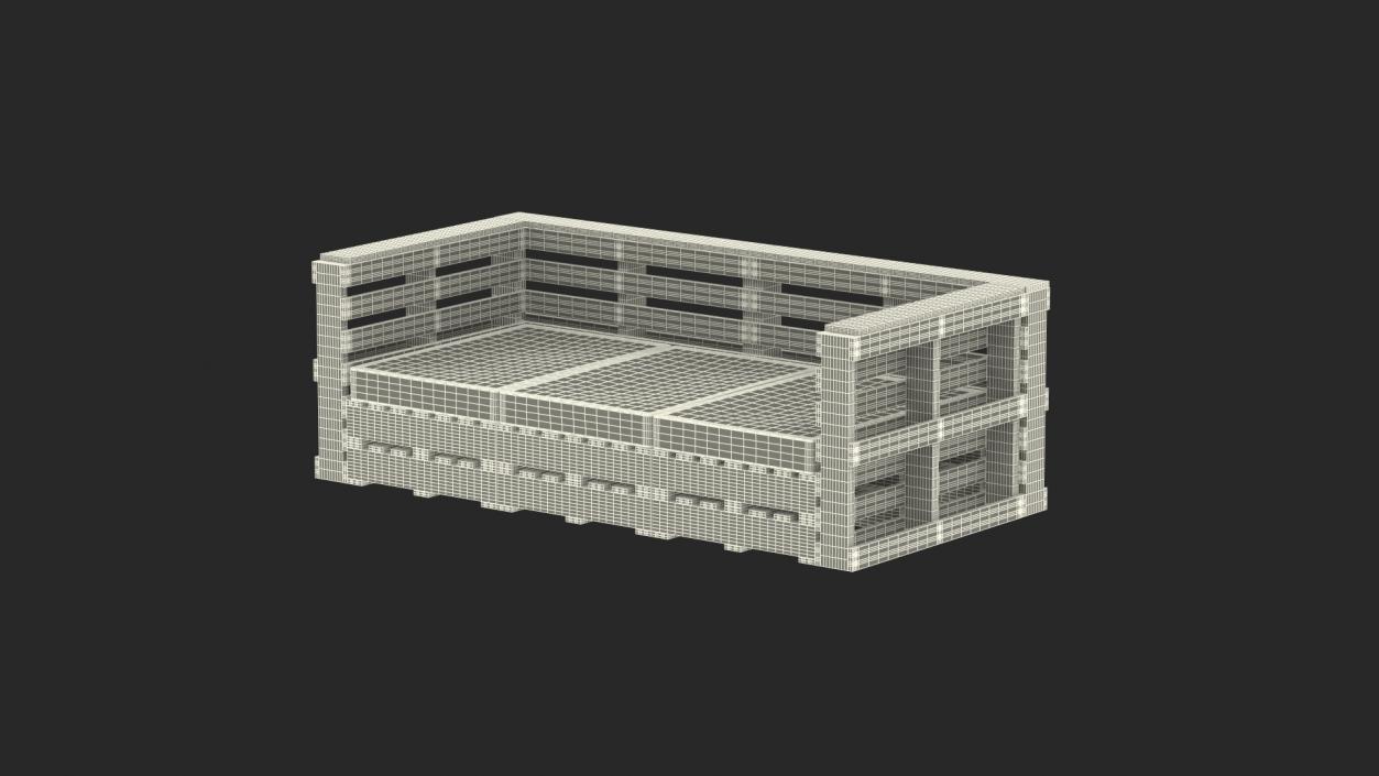 Patio Pallet Garden Sofa 3D model