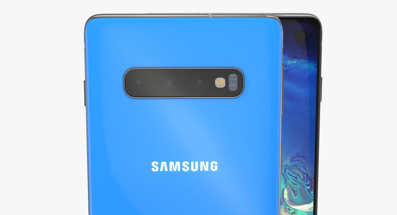 3D Samsung Galaxy S10 Blue model