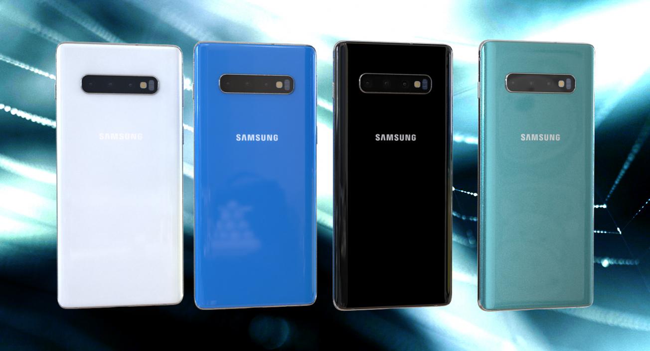 3D Samsung Galaxy S10 Blue model