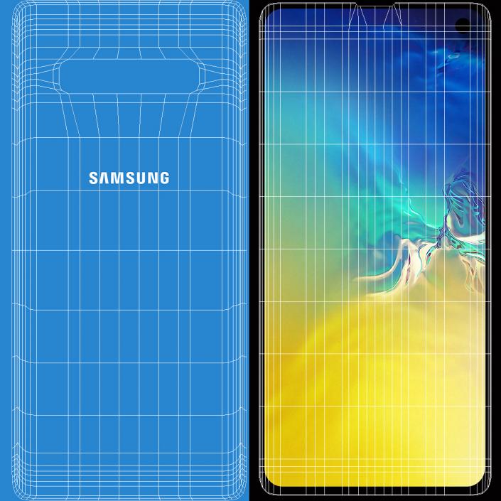 3D Samsung Galaxy S10 Blue model