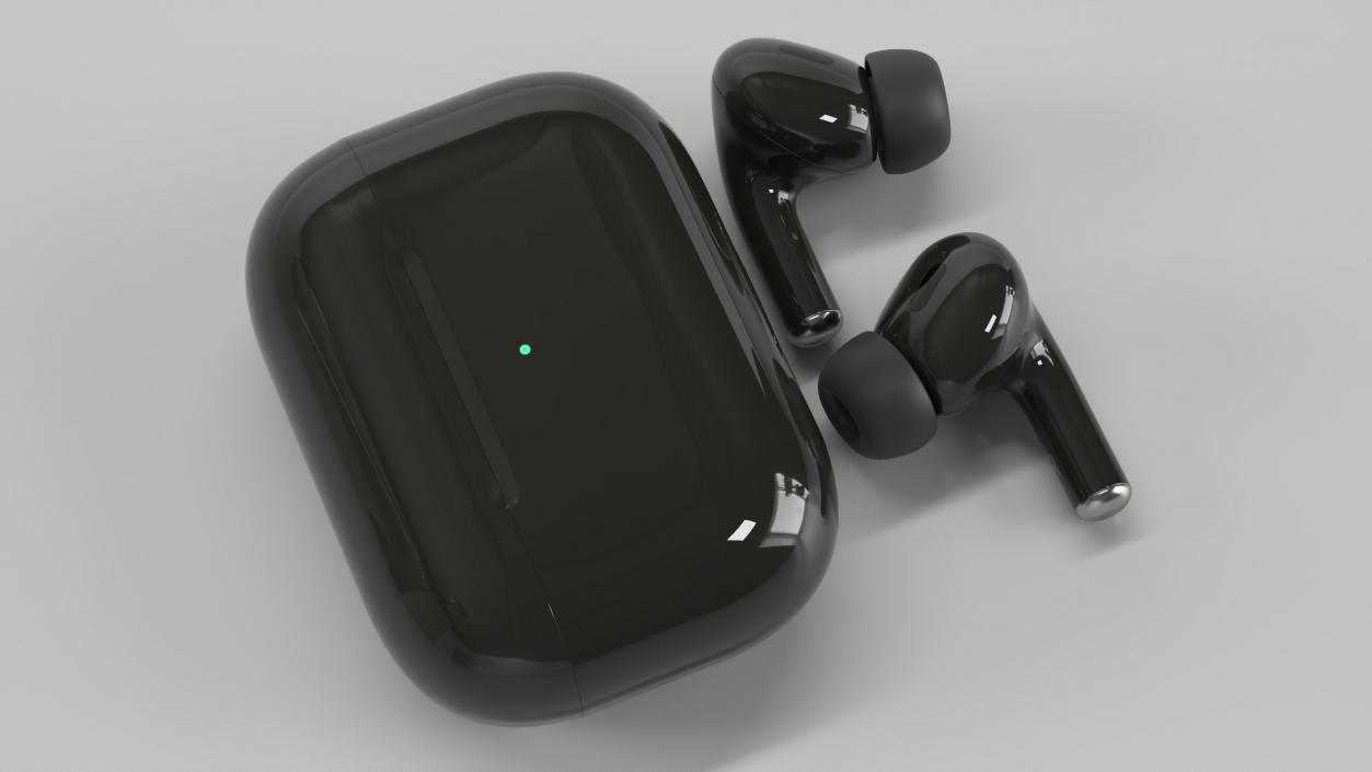 3D Wireless Headphones with Charging Station USB-C Black model