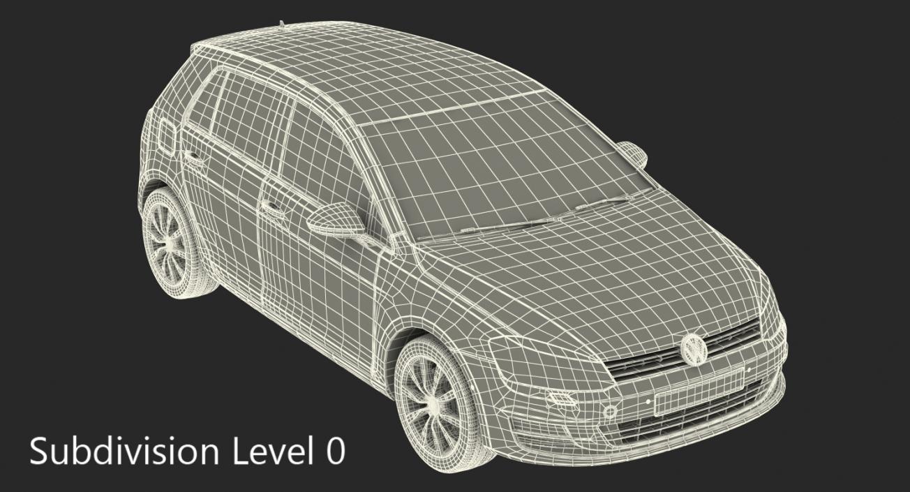 3D Volkswagen Golf 2017 Simple Interior