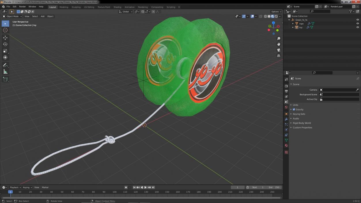 3D Green Yo-Yo