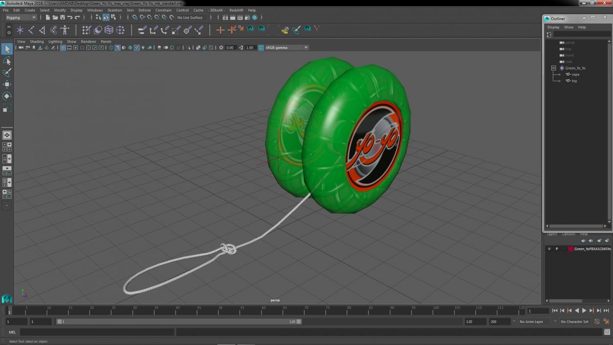 3D Green Yo-Yo