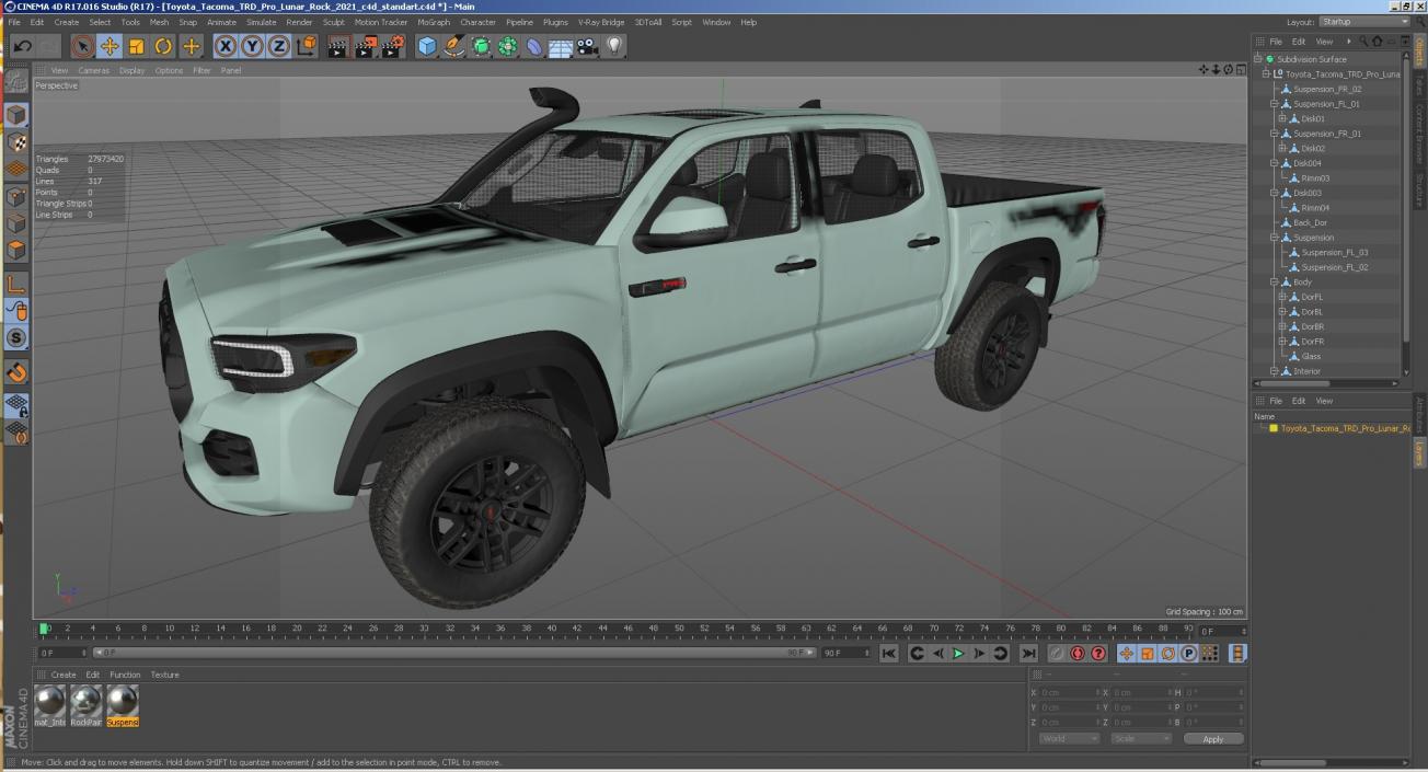 Toyota Tacoma TRD Pro Lunar Rock 2021 3D